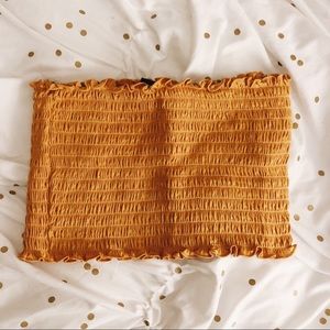 Smocked Mustard Tube Top